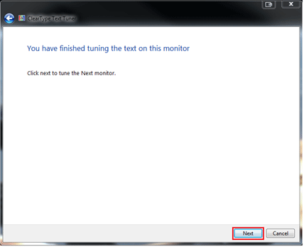 Windows 7 ClearType Configure